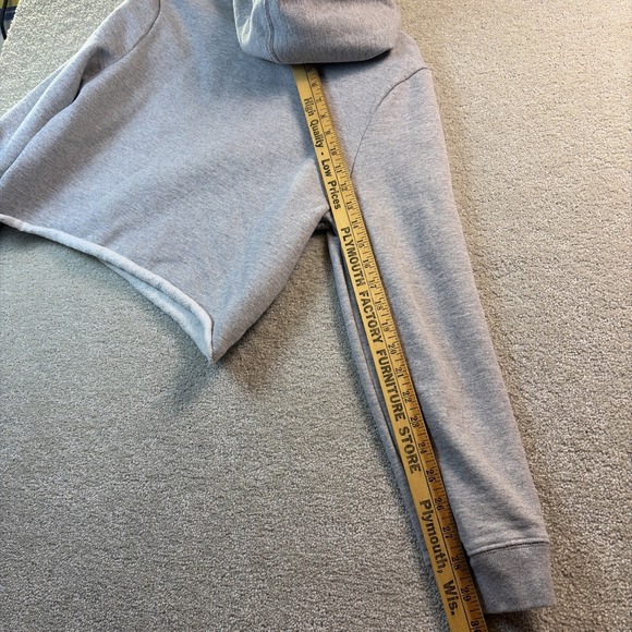 North Dakota State Bison Hoodie Wmns Small LEAGUE Gray Cropped Sweatshirt Retro - Picture 7 of 7